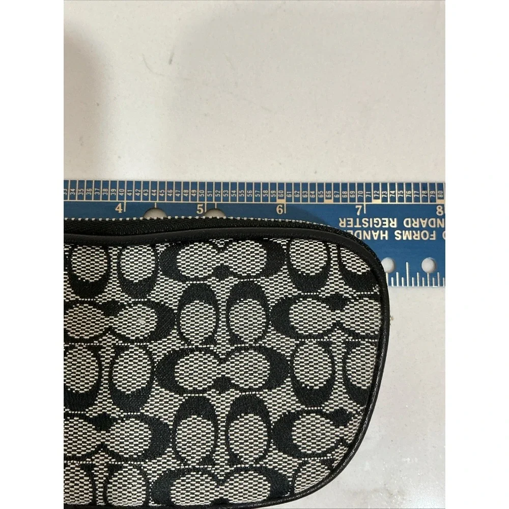 Coach Black Jacquard Vintage Soft Zipper Glasses Case